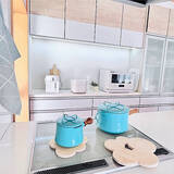 「「清々しいカフェカウンターが主役。収納の工夫とDIYで形にする、動線まで美しいキッチン」 by mamyuさん」の画像6