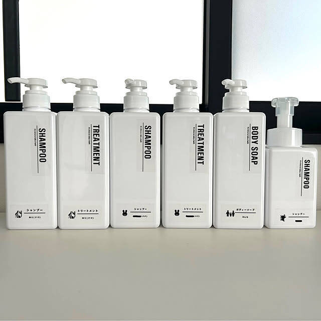 クリアとホワイトで魅せる！無印良品のPET詰替ボトルですっきり整う水回り