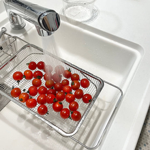 【高コスパアイテム】脱・生活感！ザルにもなるステンレス製 leye 水切りメッシュかご by nocoさん