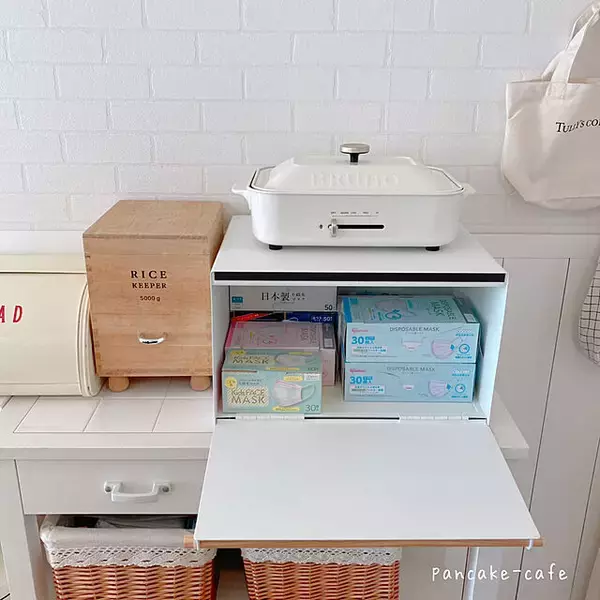 「これで快適に風邪予防☆出し入れしやすく見た目もばっちりなマスク収納」の画像