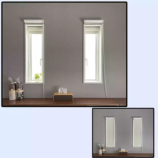 「いろいろな目的で使える！ニトリのロールスクリーンがあるお部屋」の画像