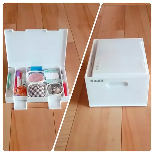 「欲しいときにすぐ見つかる！100均アイテムで作る出し入れしやすく整った裁縫道具収納」の画像