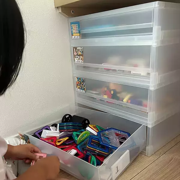 「積んで、並べて収納力アップ♪無印良品の引き出し式ポリプロピレンケース活用アイデア」の画像
