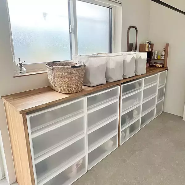 「積んで、並べて収納力アップ♪無印良品の引き出し式ポリプロピレンケース活用アイデア」の画像