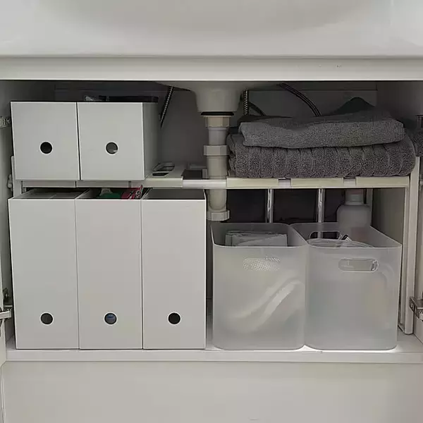 「水まわりの清潔感は収納で決まる！使いやすく見栄えのいい洗面台下収納のつくり方」の画像