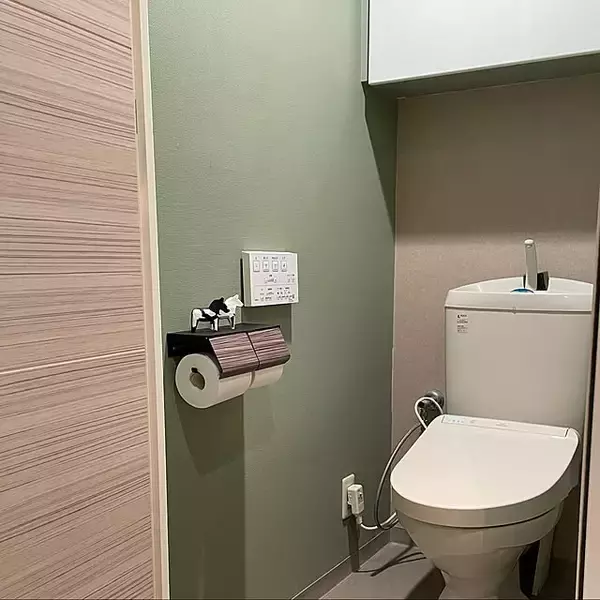 「色や柄を変えてトイレが見ちがえる！ペンキ・壁紙・漆喰で変える壁リメイク実例」の画像