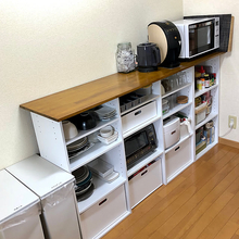 シンプルだからおうちのどこでも活躍してくれる♪ニトリのカラーボックスを使った収納アイデア