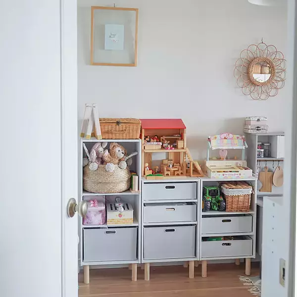 「シンプルだからおうちのどこでも活躍してくれる♪ニトリのカラーボックスを使った収納アイデア」の画像