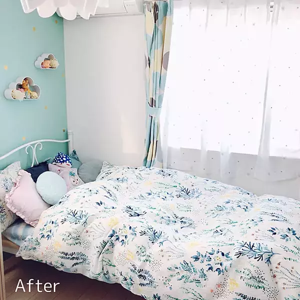 「寝室の印象がバッチリ決まる♡デザイン性も機能性も大満足なニトリの掛け布団カバー」の画像