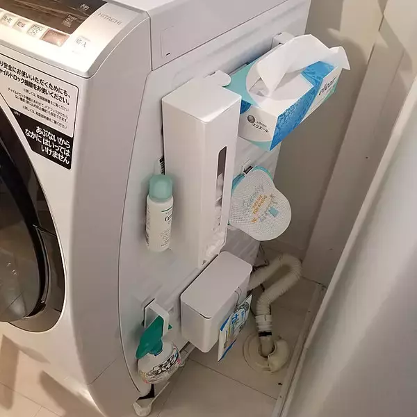 「どんな隙間もゼッタイ活用できる♪すっきり見せる洗濯機横の収納方法」の画像