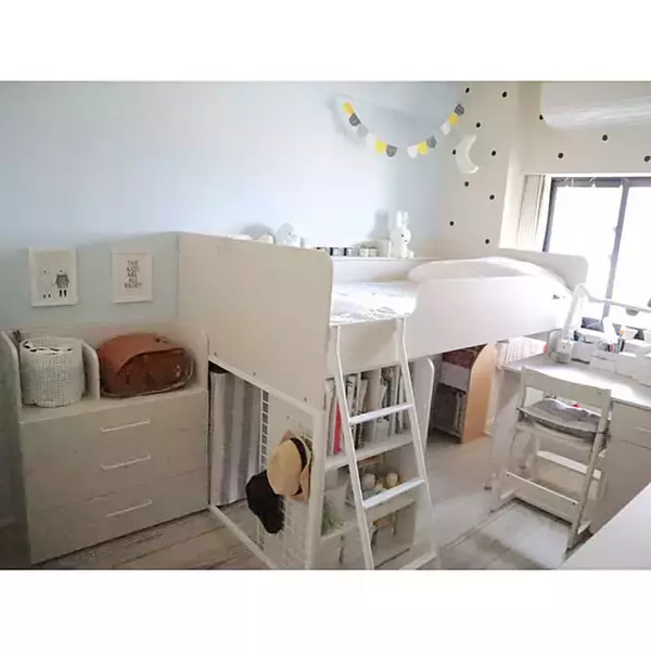 「空間を広く活用できて便利♪子ども部屋にも◎のニトリの「ロフトベッド」」の画像