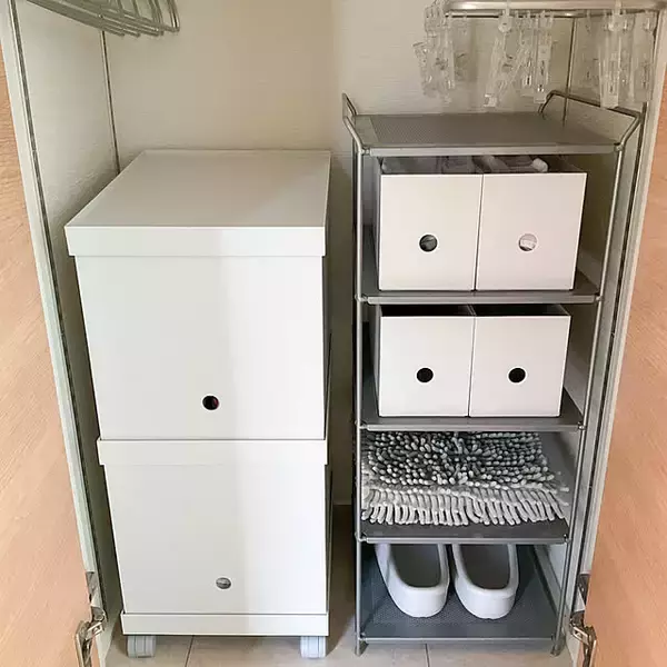 「動く収納が最強だった！無印良品のキャスターを付けている収納実例6選」の画像