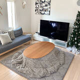 「まあるいフォルムでくつろぎ感アップ。無印良品のこたつの魅力＆コーディネート実例」の画像1