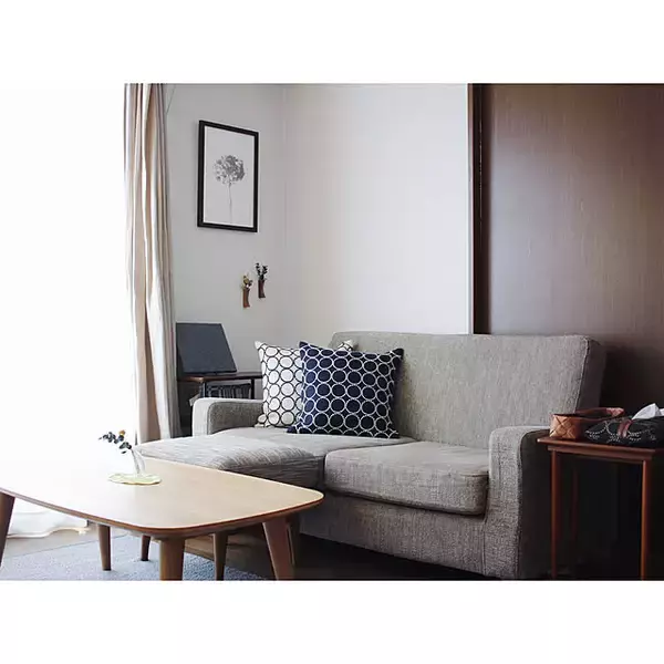 「ふっくらとしたボリュームと弾力が心地いい♪無印良品の羽根クッション」の画像