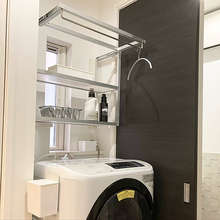 洗濯機まわりをすっきり整える♪お気に入りのランドリーラックで収納も家事も快適に