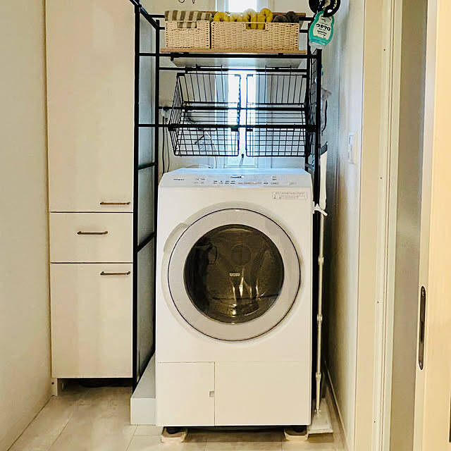 洗濯機まわりをすっきり整える♪お気に入りのランドリーラックで収納も家事も快適に