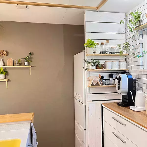 「「DIY×グリーンで自分らしく♪作ることを楽しむ、ボタニカルなキッチン」 by yumimaruさん」の画像