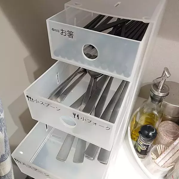 「出し入れしやすくすっきり整理整頓☆カトラリーの収納アイデア」の画像