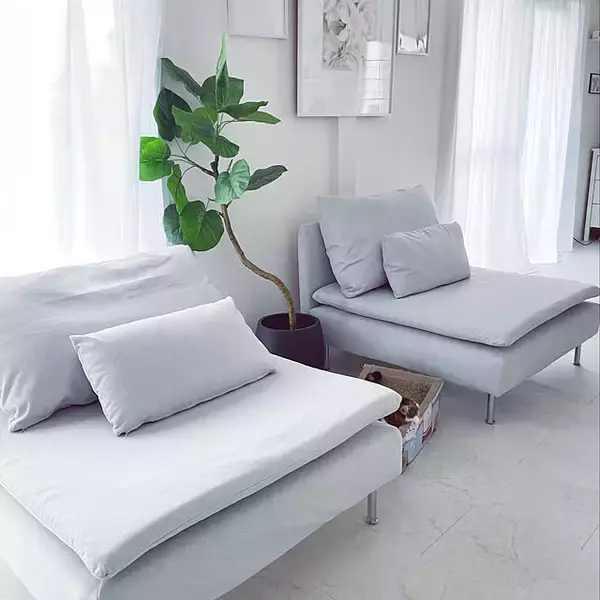 「カスタマイズ可能で自在に楽しめる♪奥行きのある座面が心地よいIKEAのソーデルハムン」の画像