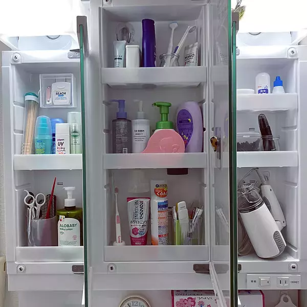 「スペースを整える☆洗面台のヘアケア用品収納実例10選」の画像