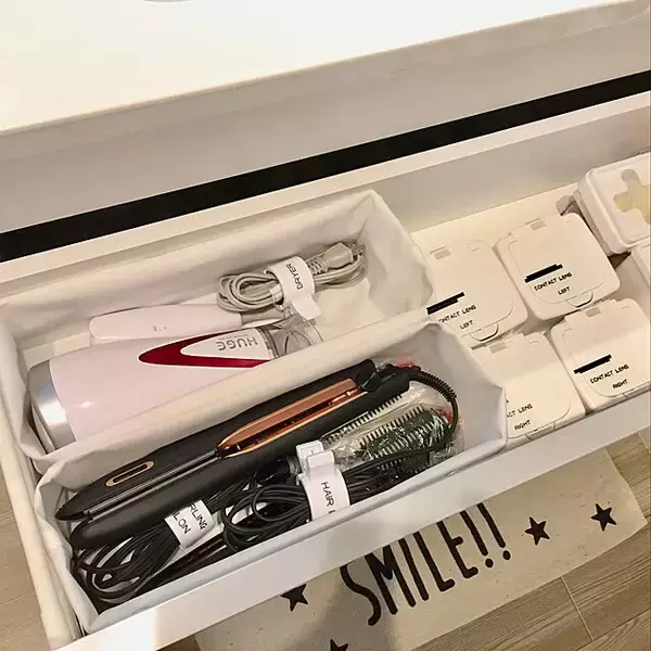 「スペースを整える☆洗面台のヘアケア用品収納実例10選」の画像