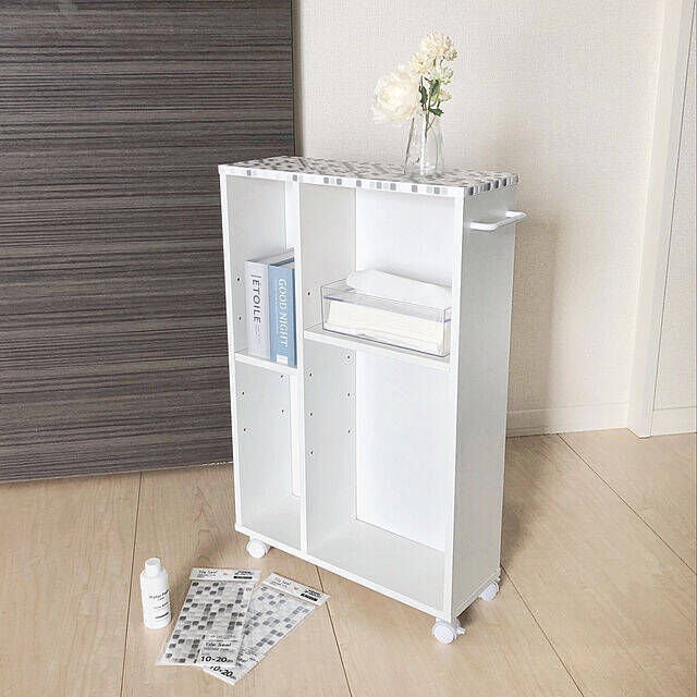 貼るだけで簡単にタイル風♪セリアのタイルシール実例