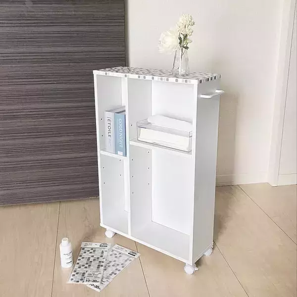 「貼るだけで簡単にタイル風♪セリアのタイルシール実例」の画像