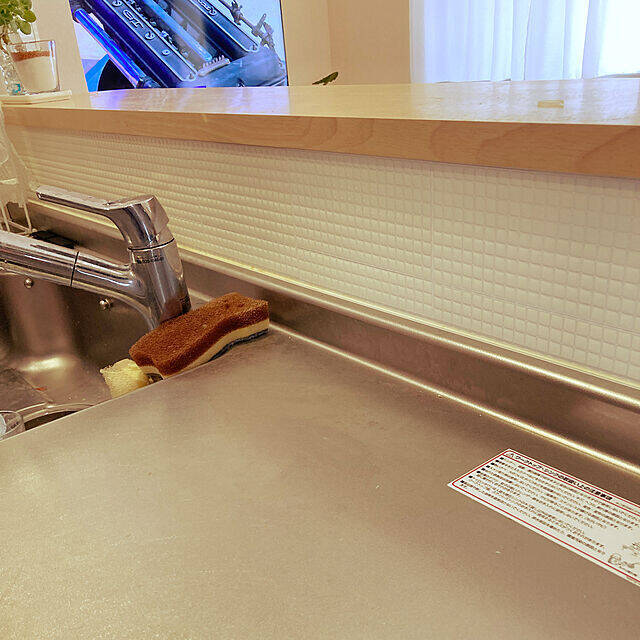 貼るだけで簡単にタイル風♪セリアのタイルシール実例