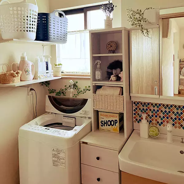 「貼るだけで簡単にタイル風♪セリアのタイルシール実例」の画像