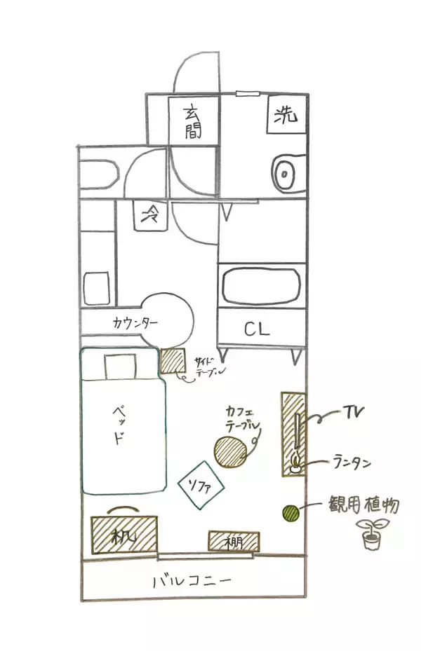 「「27m2。リゾート×秘密基地、最高の居場所を目指す部屋づくり」 by yuccaさん」の画像