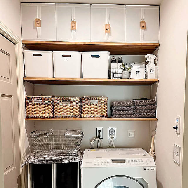 デッドスペース解消＆家事効率アップ！見た目もばっちりな洗濯機上の収納アイデア集
