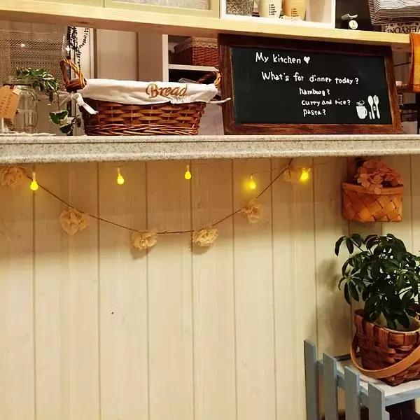 「セリアのLEDケーブルライトで夏の夜を飾る♡」の画像