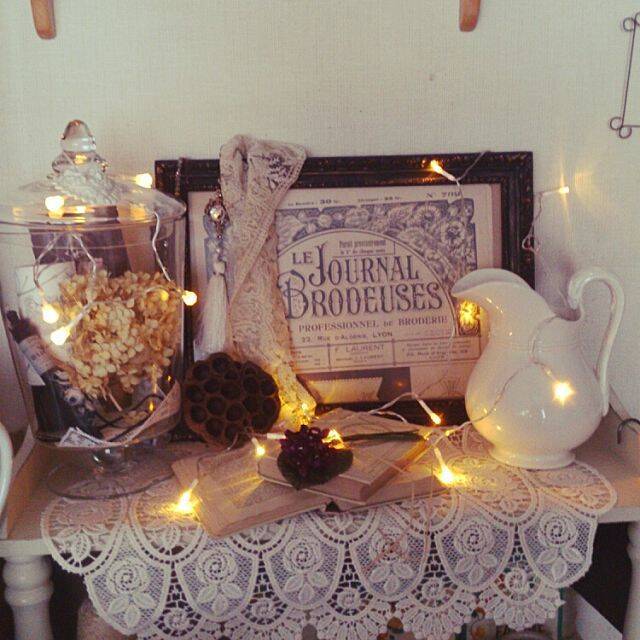 セリアのLEDケーブルライトで夏の夜を飾る♡