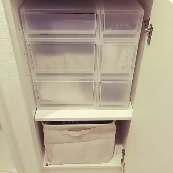 「無印良品のポリプロピレンケースでクローゼットをキレイに」の画像