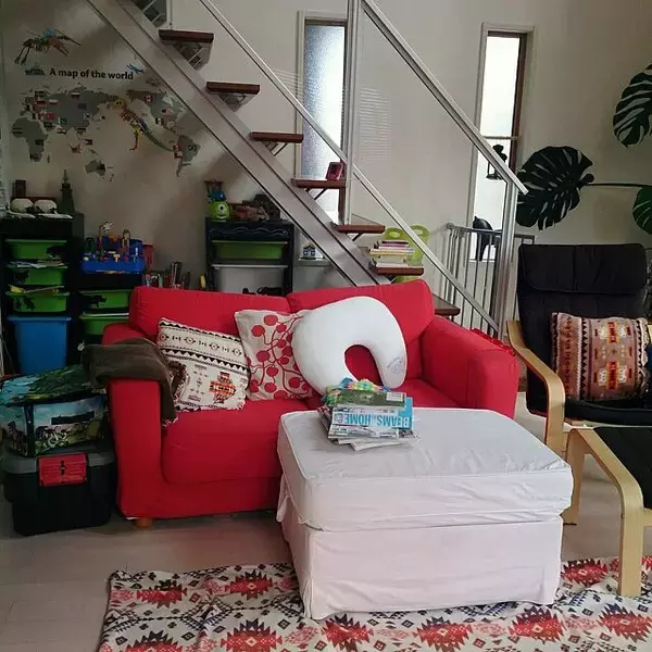 「リビングに置いちゃおう♡イケアのトロファストで効率収納」の画像