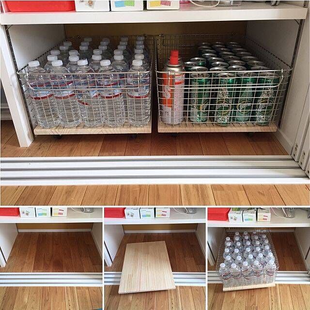 無印良品ワイヤーバスケットでキッチンをスッキリ