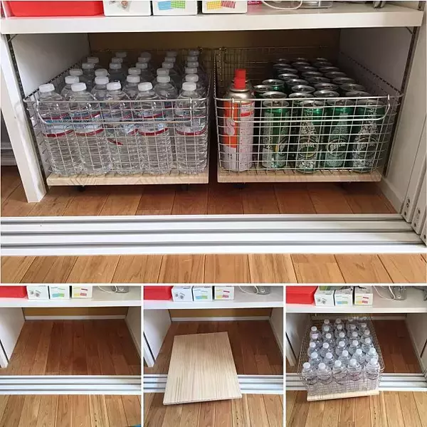 「無印良品ワイヤーバスケットでキッチンをスッキリ」の画像