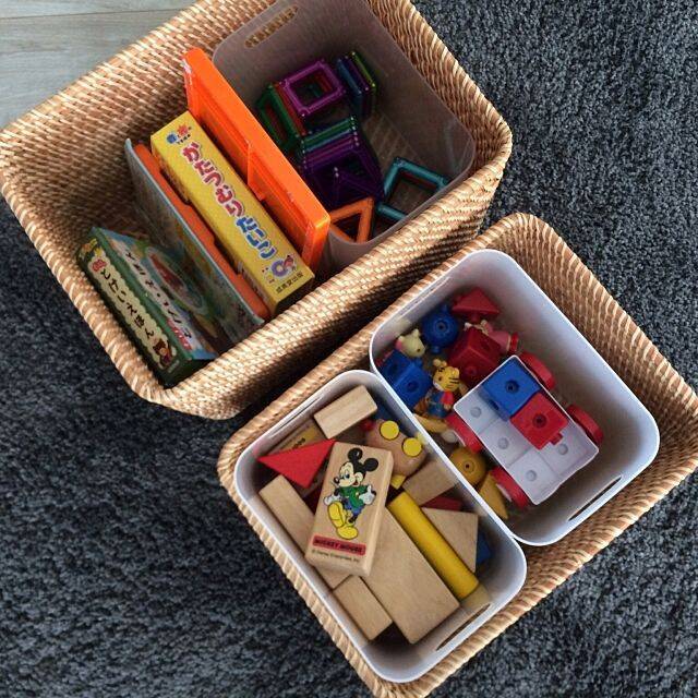 どちらも使える♡無印良品のブリ材&ラタンバスケット