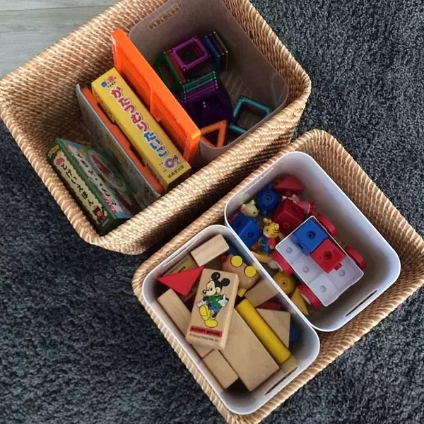 「どちらも使える♡無印良品のブリ材&ラタンバスケット」の画像