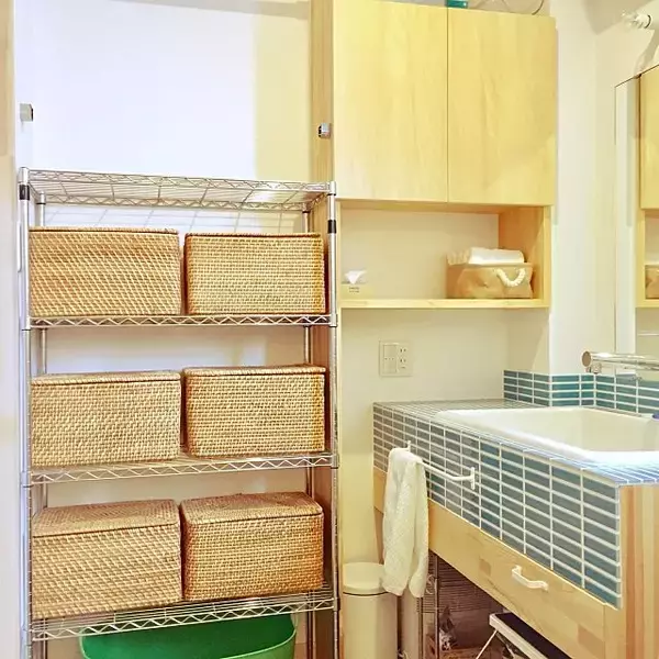 「お部屋をセンスアップ☆ニトリと無印良品のラタン収納」の画像