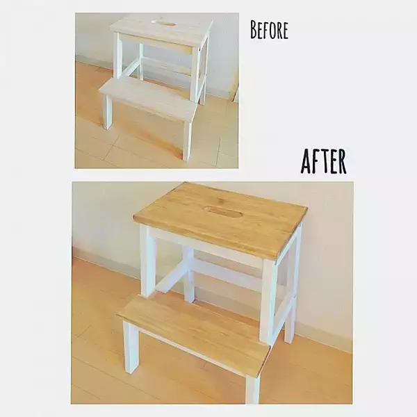 「こんな使い方があった！IKEAのステップスツール　BEKVÄM」の画像