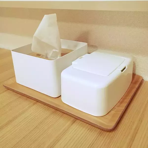 「かぶせるだけで生活感ゼロ♪セリアのティッシュケース」の画像