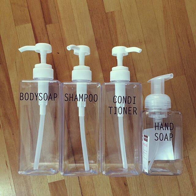 生活感のない浴室に！使えるダイソーのシャンプーボトル