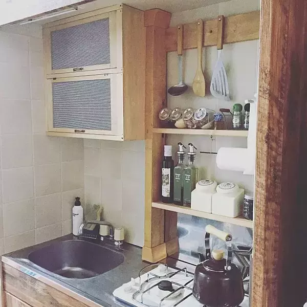 「ワンルームだからこそこだわりのキッチンを☆10の実例集」の画像