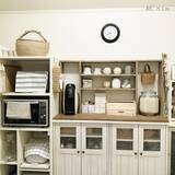 「DIYならちょうどよく☆まわりもすっきりと片付くレンジ台」の画像1