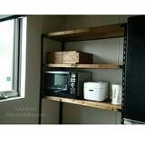 「DIYならちょうどよく☆まわりもすっきりと片付くレンジ台」の画像10