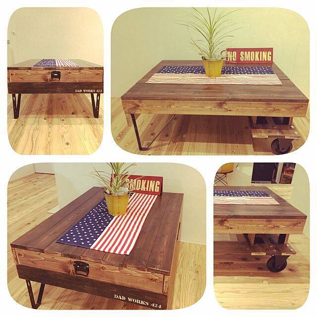 DIYに慣れてきたら挑戦したい!!主役級なローテーブル実例集