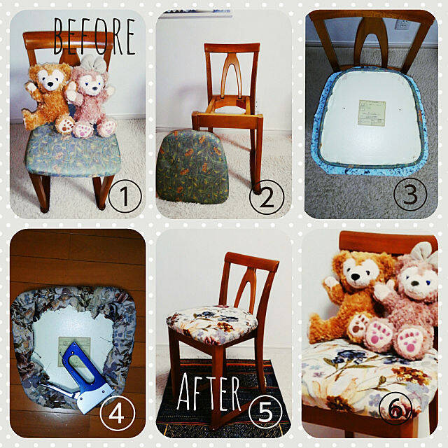 古い椅子が見違えるように新しく！椅子の張り替えDIY