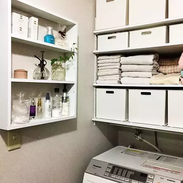 「洗面所をもっとキレイに使いやすく！吊り戸棚収納の手引き」の画像