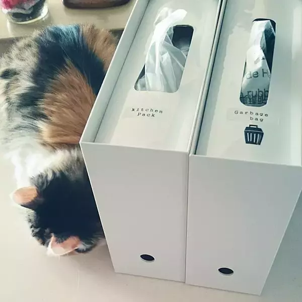 「すっきり使いやすくがモットー！ゴミ袋の整理収納術」の画像